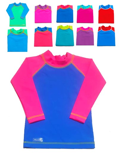 REMERA BEBE FILTRO UV M/L MANGA A CONTRATONO COLORES SURTIDOS. PETENONE
