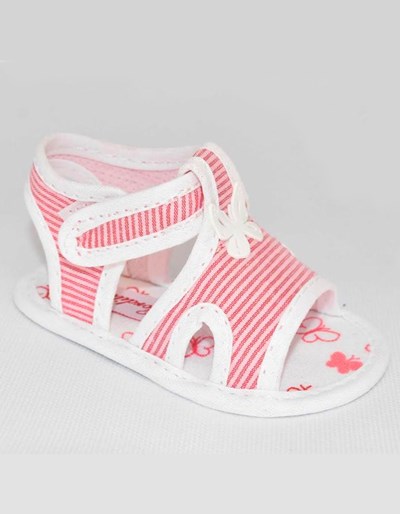 SANDALIA PARA BEBE ESTAMPA BEIGE + ESCUDO. CON ABROJO. GORDITOO