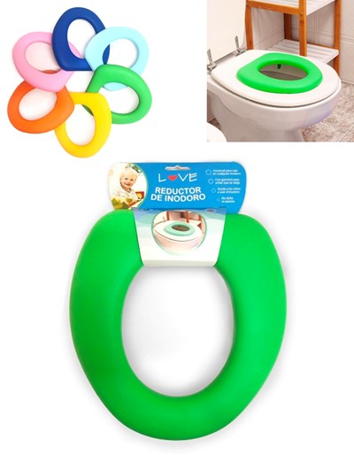 REDUCTOR ADAPTADOR DE INODORO UNIVERSAL. COLORES LISOS SURTIDOS.  LOVE