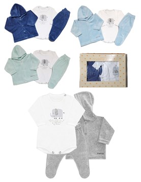 Set de ranita gorrito y body en interlock floreado para beba dreams