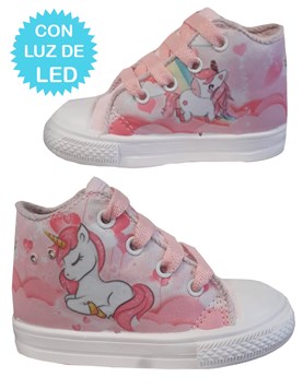 Zapatillas de bebe con luces led Unicornio. Disney