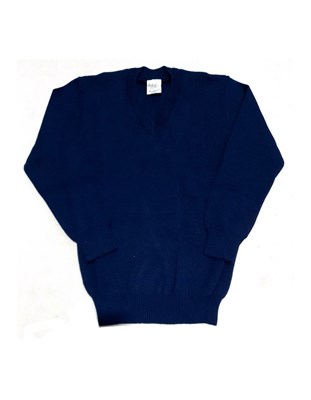 Pullover escote en V.  AZUL.
