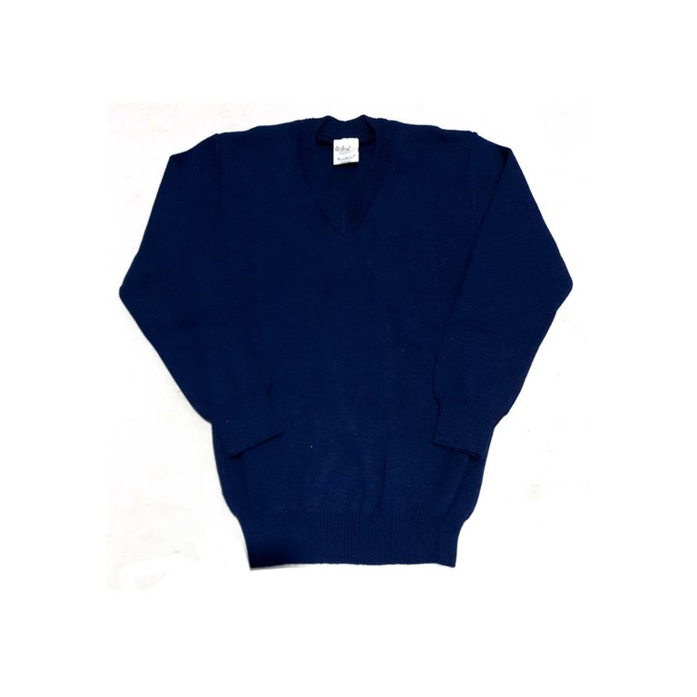 Pullover escote en V.  AZUL.