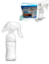 Saca leche Ergonomico Manual con Mamadera de Vidrio Dispita