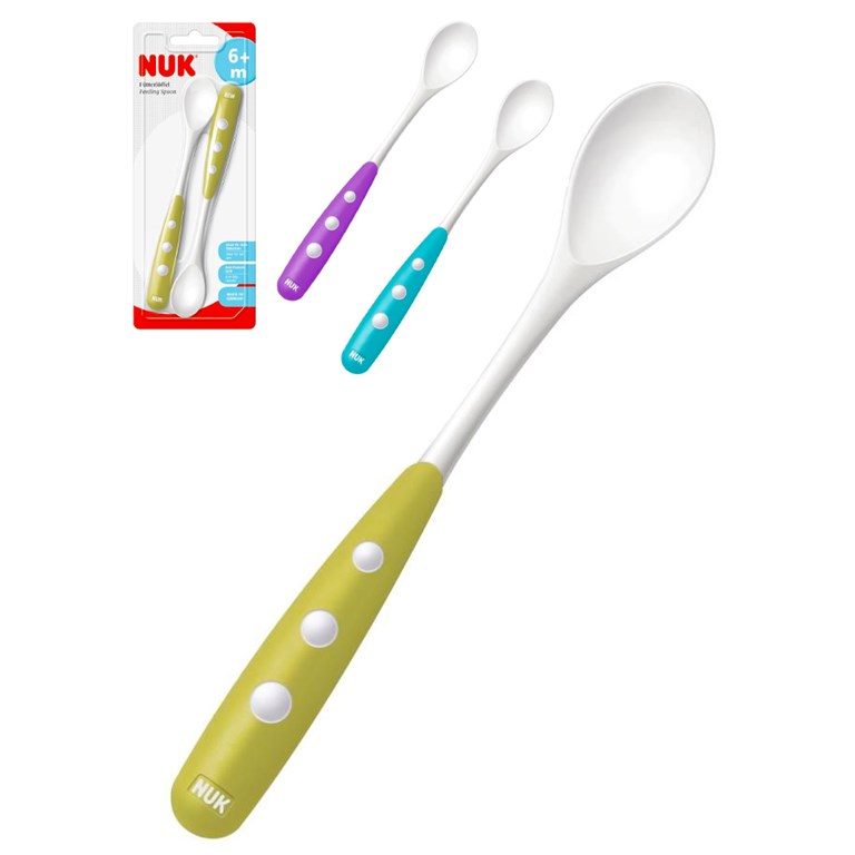 Set de 2 Cucharas Largas - Colores Surtidos. Nuk