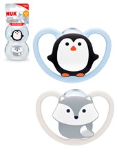 Chupete Space x2. Pinguino- Lobo. 0-6 Meses. Nuk.