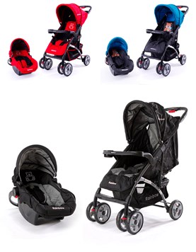 COCHE BEBÉ TRAVEL SISTEM CON BUTACA APTO VEHÍCULO, PLEGABLE, TRES POSICIONES RECLINABLE, RAINBOW