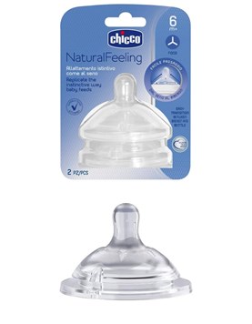 TETINA NATURAL FEELING +6M FLUJO PAPILLA X 2 UNIDADES CHICCO