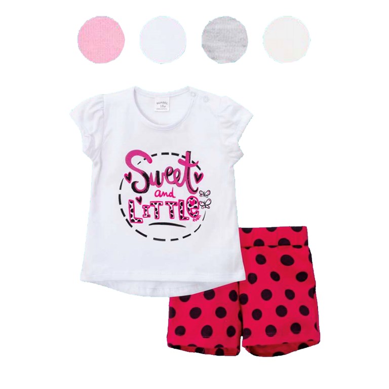 CONJUNTO BEBA REMERA+SHORT LUNARES RUABEL