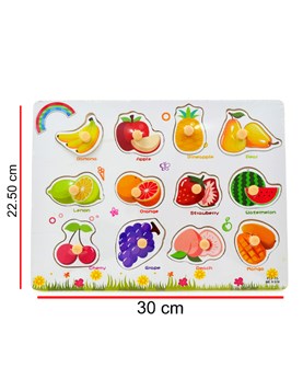 ENCASTRE FRUTA AUTOS Y ANIMALES MADERA 30CM DREAM SPORTS