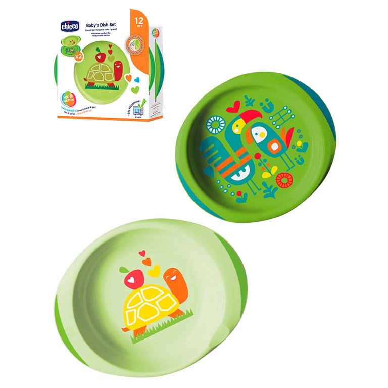 SET DE PLATOS +12MESES VERDE CHICCO
