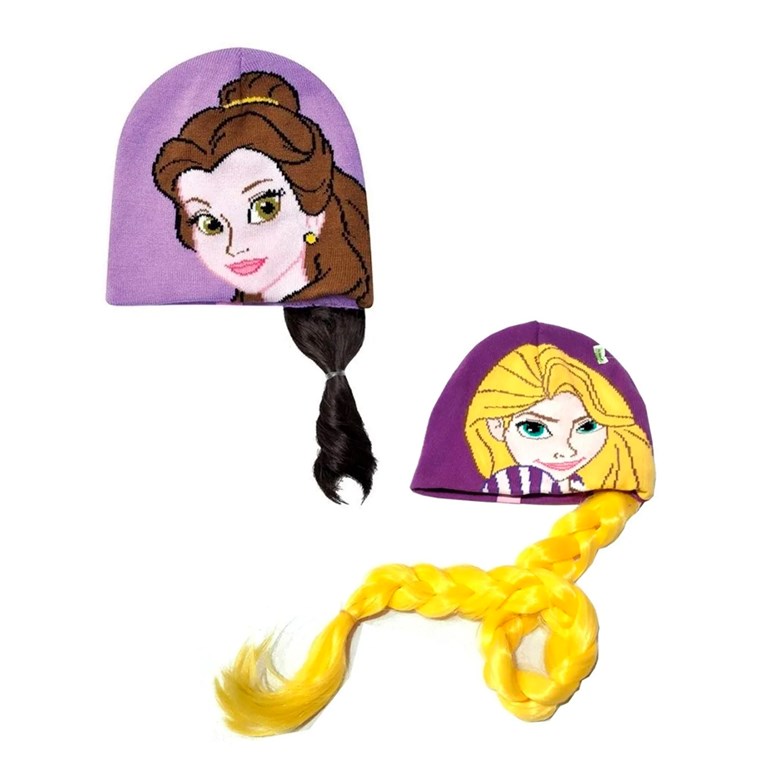 GORRO PRINCESAS C/TRENZA TEJIDO DISNEY