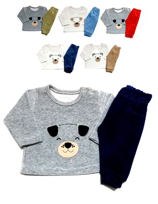 Enterito bebé con mangas japonesas en jacquard liso, bordado, nena. Dreams