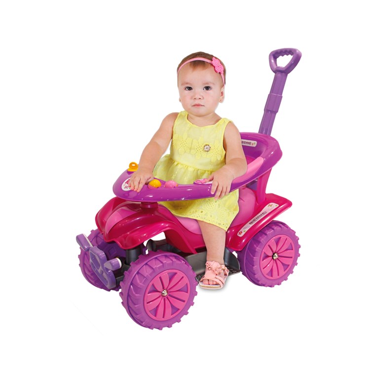 Andarin Buggy Girl 2 en 1. Barral de empuje. Piso desmontable.  Bocina. Mesita desmontable. + 18M. Biemme.