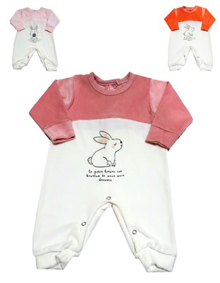 Conjunto bebé en jacquard estampado, remera, bordada, con pantalón, nena. Dreams