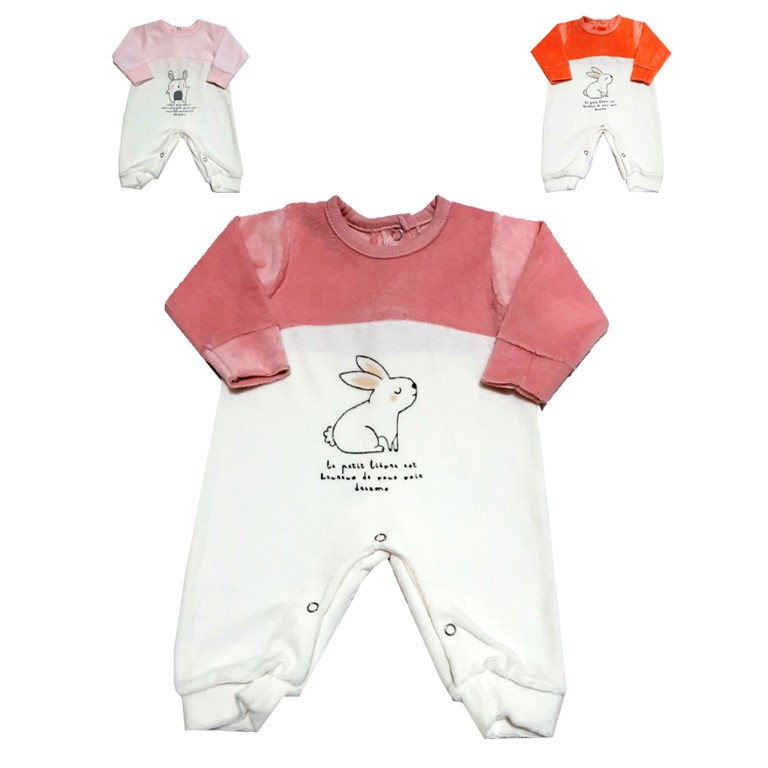 Conjunto bebé en jacquard estampado, remera, bordada, con pantalón, nena. Dreams