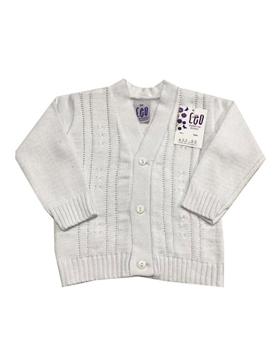 Cardigan con torzadas. 00 al 2 BB-T4 Niño. Ceo.
