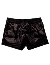 Short de nena ecocuero con cordon de lurex. Posto