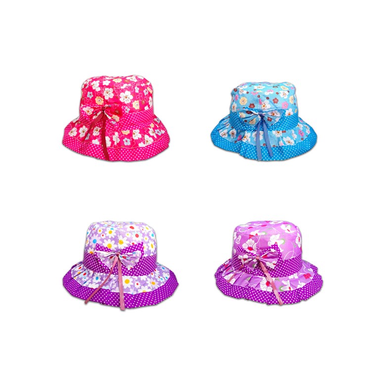 CAPELINA BEBA ESTAMPADA FLORES CON MOÑO MAC FLY