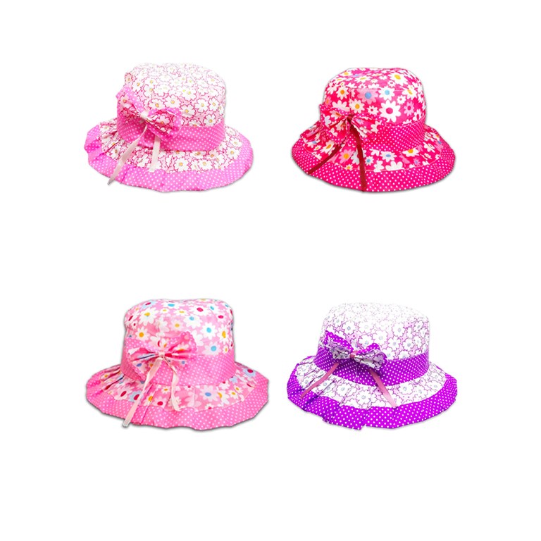 CAPELINA BEBA ESTAMPADA FLORES CON MOÑO MAC FLY