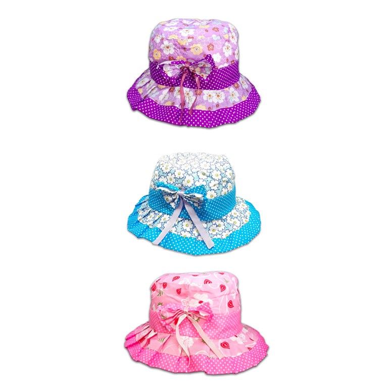 CAPELINA BEBA ESTAMPADA FLORES CON MOÑO MAC FLY