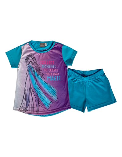 CONJUNTO FROZEN REMERA M/C Y SHORT. DISNEY