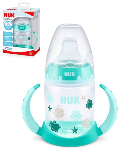 VASO VERDE APRENDIZAJE CON CONTROL DE TEMPERATURA 150ML. FIRST CHOICE.  NUK