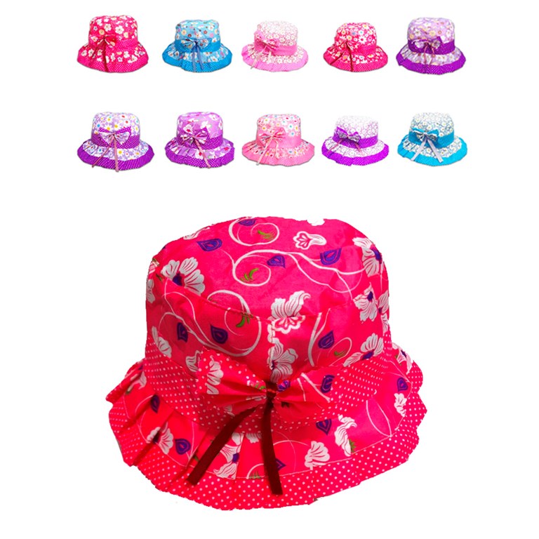 CAPELINA BEBA ESTAMPADA FLORES CON MOÑO MAC FLY