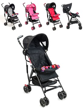 Cochecito paraguitas tap Love. • Coche paragüitas LOVE. • Sistema TAP: Para plegado práctico. • Múltiples posiciones con gancho mariposa. • Manija fija. • Con apoya vaso. • Con amplio canasto para gua