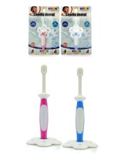 Masajeador bucal. 2° denticion Cepillo de silicona con cerdas extra suaves y tope de seguridad,
 para la primer etapa de dentición. Baby Innovation.