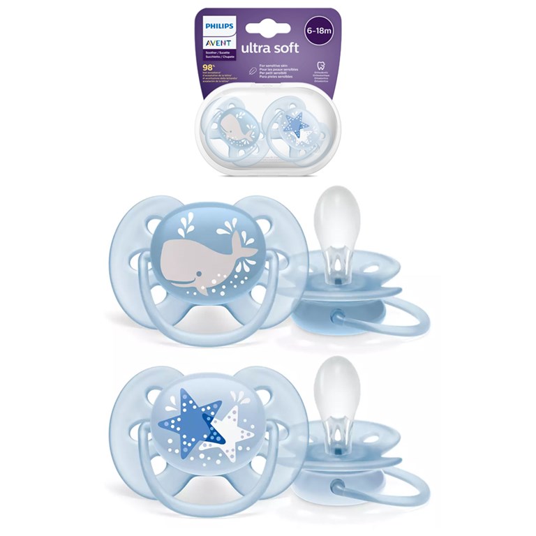 CHUPETES  NENE X 2U ULTRA SOFT 6-18M. AVENT