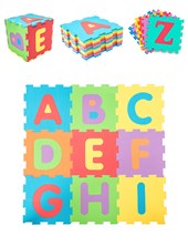 PISO ENCASTRABLE EN GOMA EVA  CON LETRAS 13  BALDOSAS DE 31,5 X 31,5 X 10 CM DE ESPESOR LOVE
