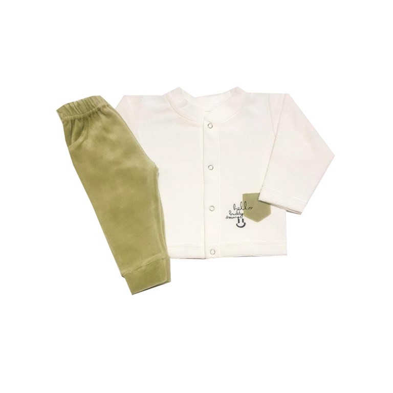 Campera cuello mao en interlock conejos y florcitas con logo bordado colores de nena dreams