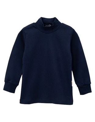 MEDIA POLERA ALGODON LISO AZUL NARANJO