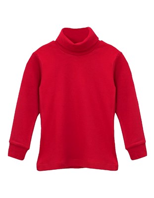 POLERA ALGODON LISO ROJO NARANJO
