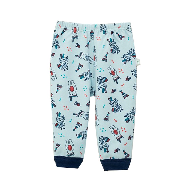 PANTALON CON PUÑO ESTAMPADO PARA BEBE VARON NARANJO