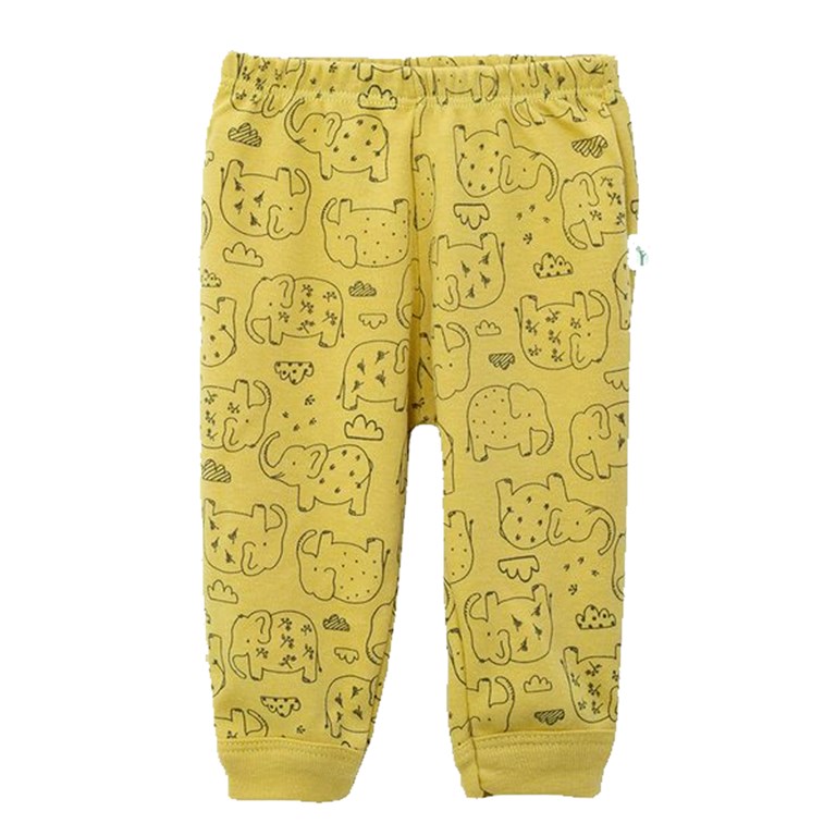 PANTALON CON PUÑO ALGODON PARA BEBE VARON ESTAMPADO VARIOS COLORES NARANJO