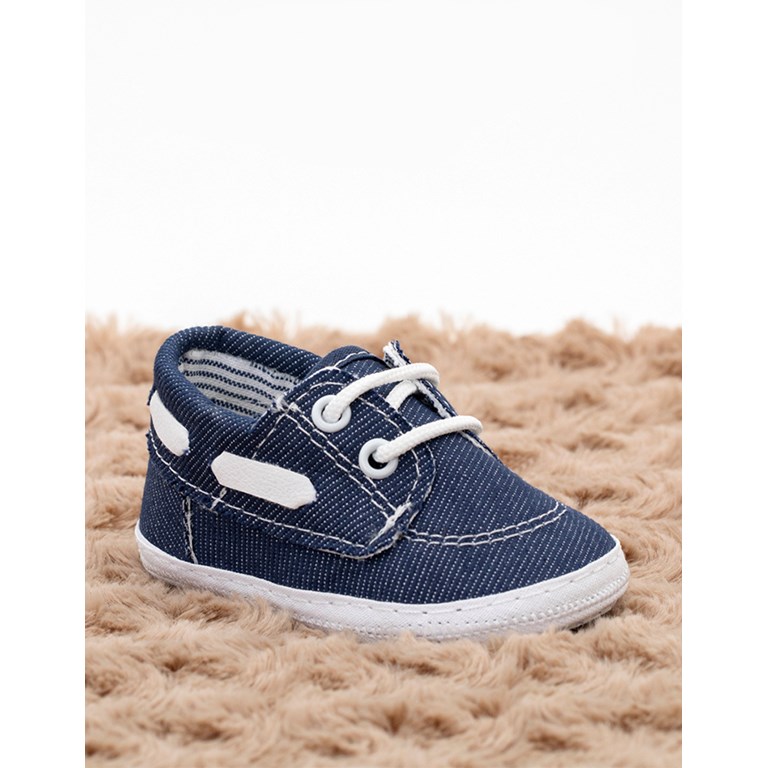 MOCASIN NAUTIK CON CORDON JEAN COSTURA BLANCO. GORDITOO.