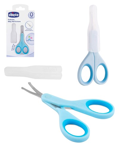 TIJERA CON TAPA CELESTE CHICCO