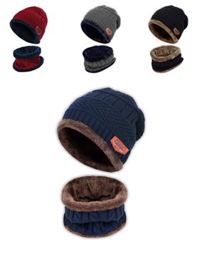 GORRO DE TELA CON CORDERITO INTERIOR MAS CUELLO DE TELA LISO MAC FLY