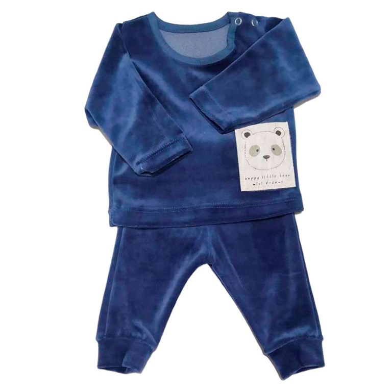 Conjunto de camiseta en interlock liso con estampa central y ranita pantalon de morley colores de nena dreams