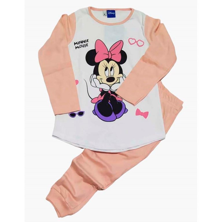 PIJAMA MANGA LARGA MINNIE SALMON JERSEY DISNEY