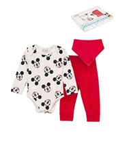 SET BEBE MICKEY BODY  MAS PANTALON Y BABERO EN CAJA ROLFY