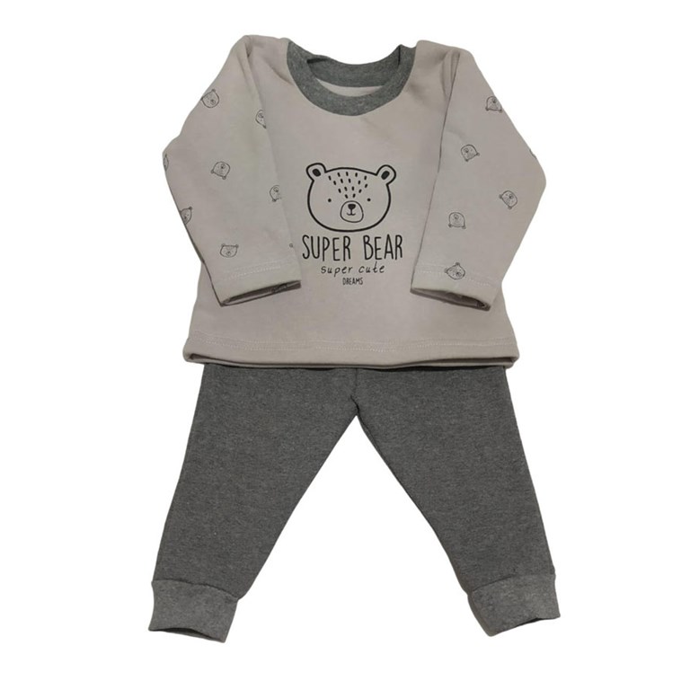 Enterito bebe sin mangas en jersey liso con estampado central unisex.Dreams