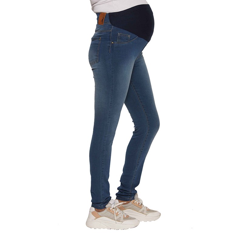 PANTALON JEAN TIRO ALTO CON FAJA CONFORT PARA EMBARAZADAS QUE SERA