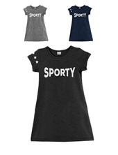 VESTIDO ALGODON PARA NENA CON ESTAMPA SPORT GEPETTO