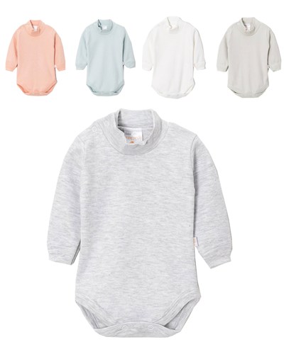 Body media polera INTERLOCK LISO . Colores surtidos. Naranjo.