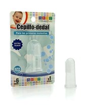 Cepillo dedal. Ideal para la primera dentición del bebé. Alivia los dolores de encía. Extra suave. +6M. Baby Innovation.