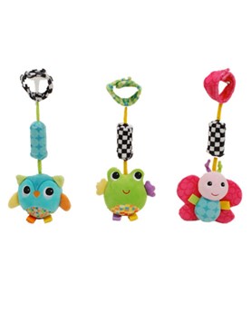 sonajero con gancho animalitos 3.5'woody toys