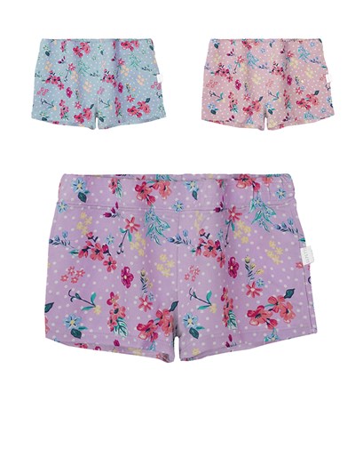 SHORT PARA BEBA ESTAMPADO FLORES EN FIBRANA GEPETTO
